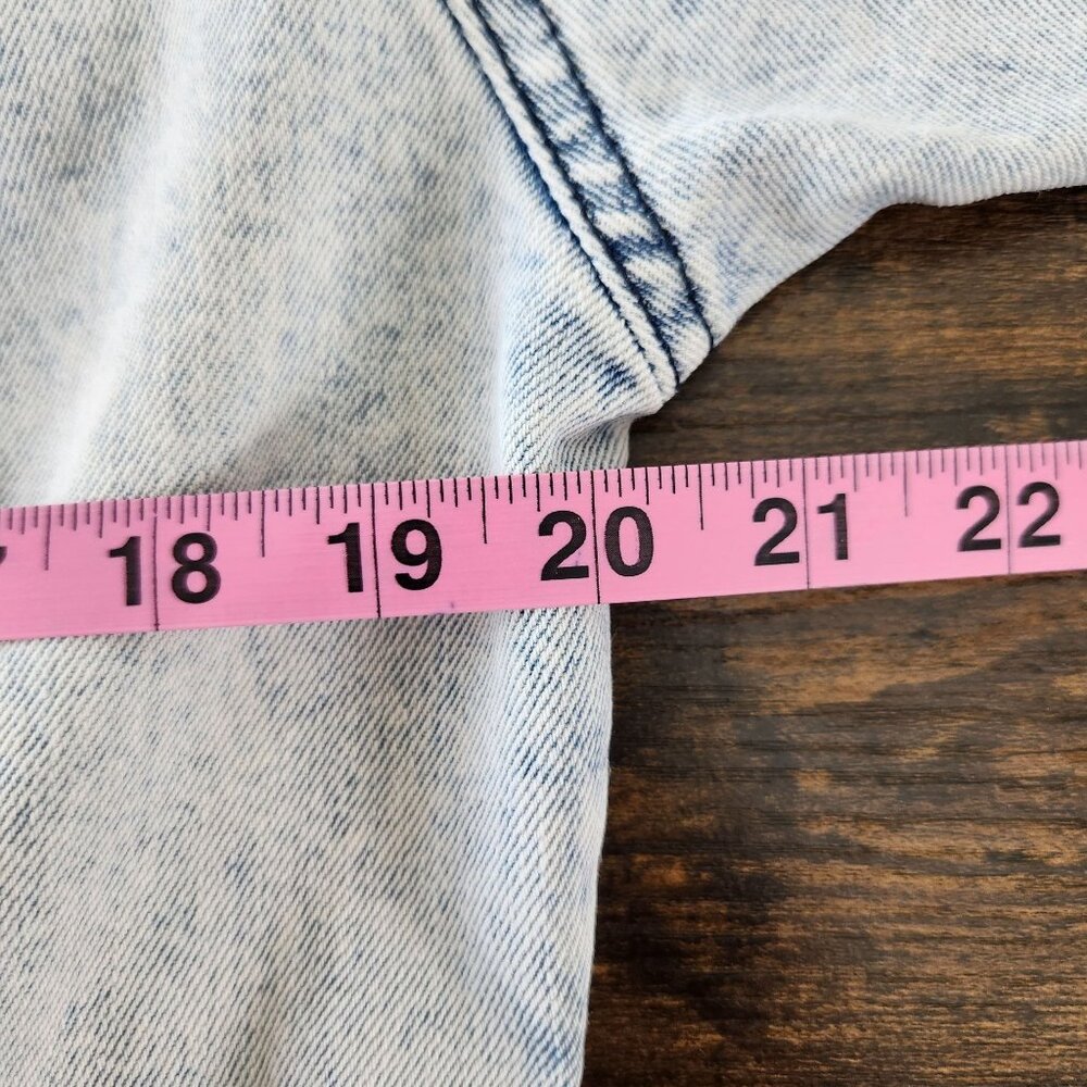 Forever 21 Acid Wash Zip Up Jean Jacket, Sm, Retro, 80's, Stranger Things Vibes - Picture 6 of 9